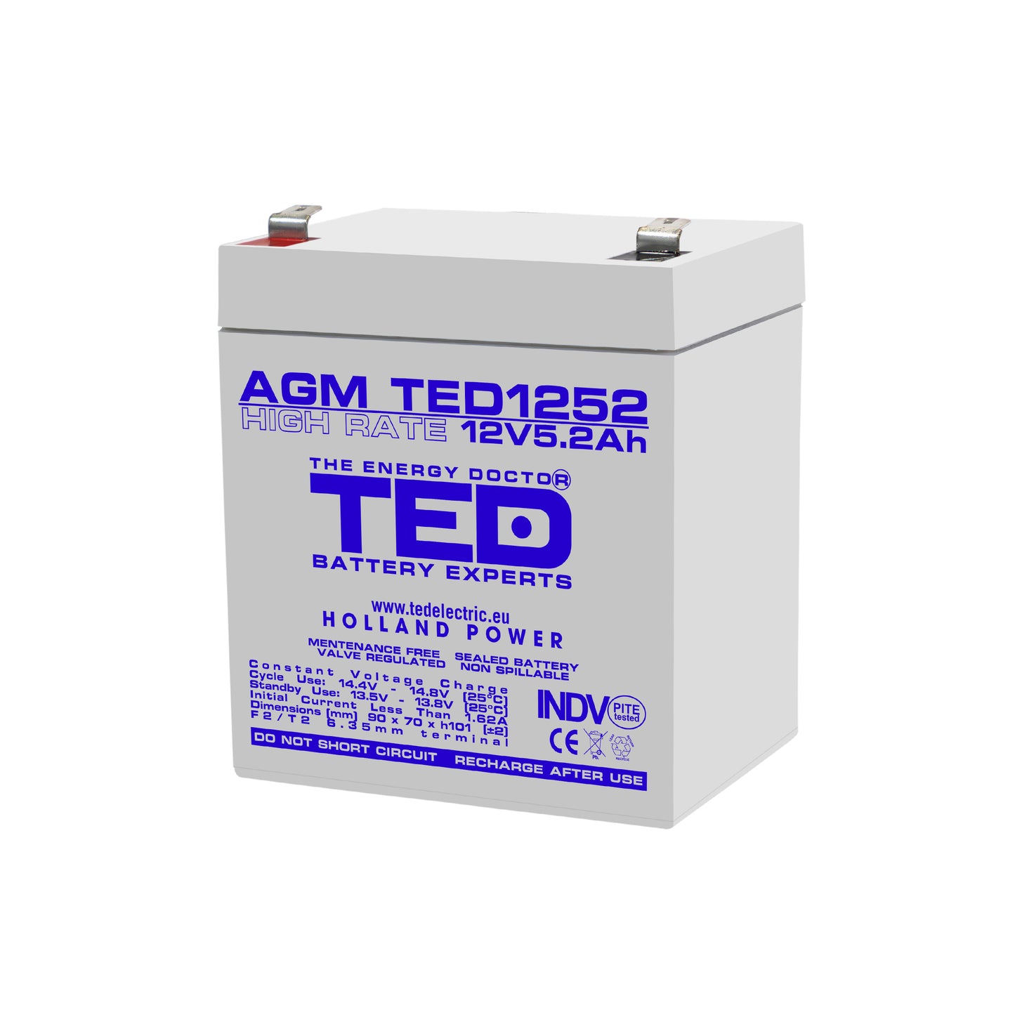 Acumulator staționar AGM VRLA 12V 5.2Ah TED