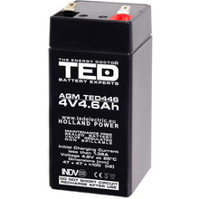 Acumulator staționar AGM VRLA 4V 4.6Ah TED
