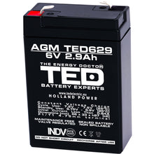 Acumulator staționar AGM VRLA 6V 2.9Ah TED